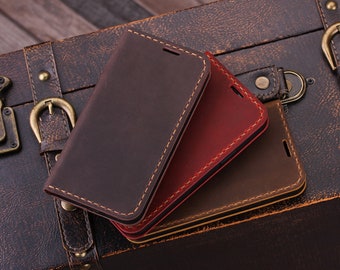 Handmade iPhone 12 Case Pro, Leather iPhone 12, Leather Wallet Case, Folio Flip Leather Cover Case for iPhone 12, Leather Phone Holder