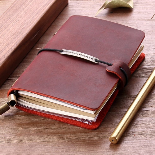 Handmade Leather Traveler's Notebook Travel Diary Etsy
