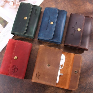 Custodia per caricabatterie in pelle personalizzata, organizer portatile fatto a mano per mouse e carica, borsa per cavi per laptop, custodia per caricabatterie in pelle