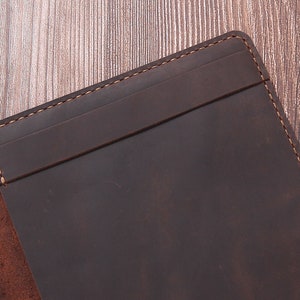 Leather Portfolio, Personalized 5x8 Legal writing pad padfolio, Custom Personalized Document organiser, Graduation gift, A5 Notepad Holder image 6