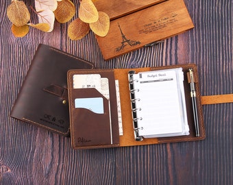 Personalized Leather Binder Budget with Cash Envelopes, A7 Binder for Money Saving Planner, Cash Envelopes for Budgeting, Budget Envelope