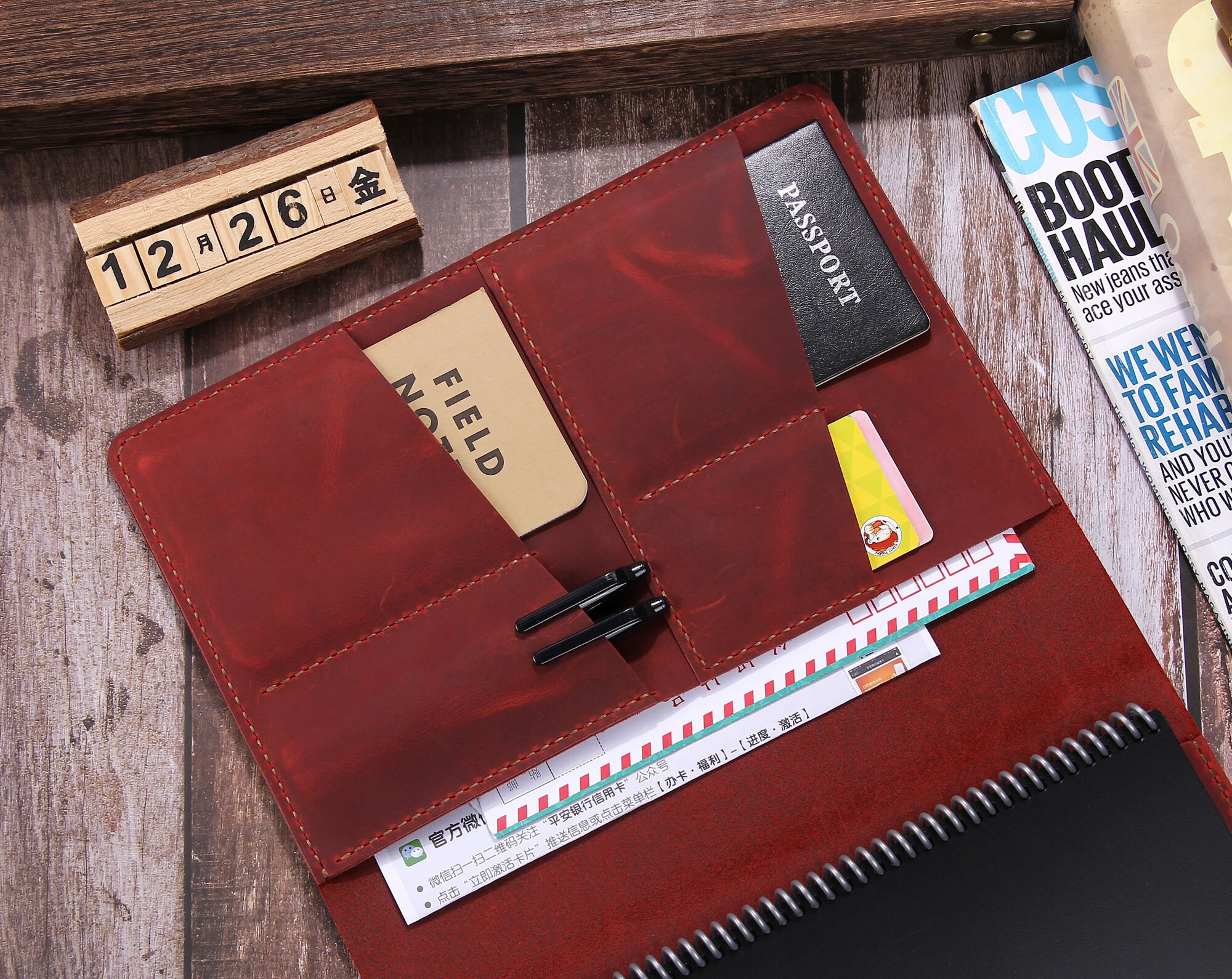 Personalized Leather Rocket Cover Handmade Rocketbook | Etsy