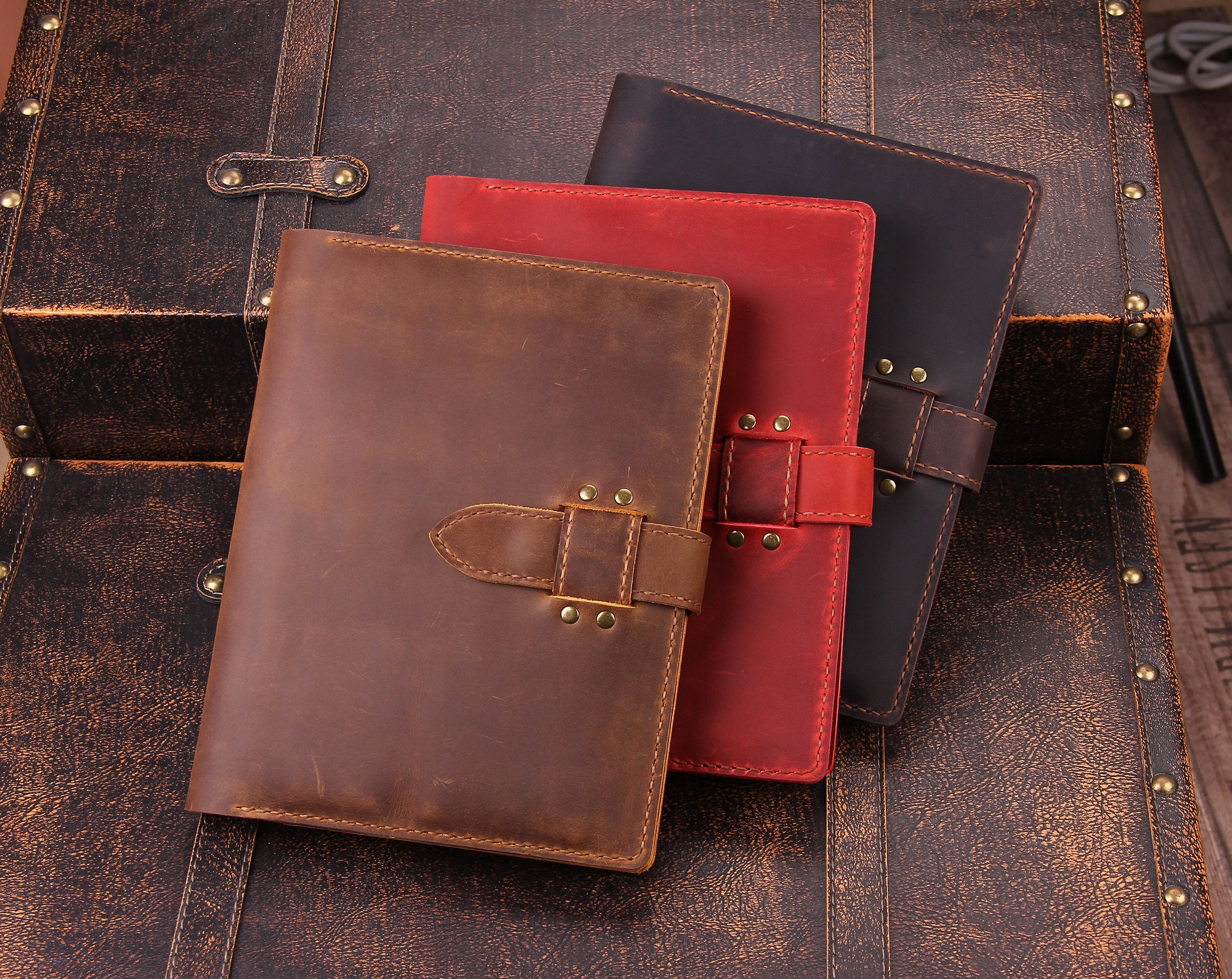 Personalized Leather Sketchbook Cover, Handmade Artist Sketch Pad