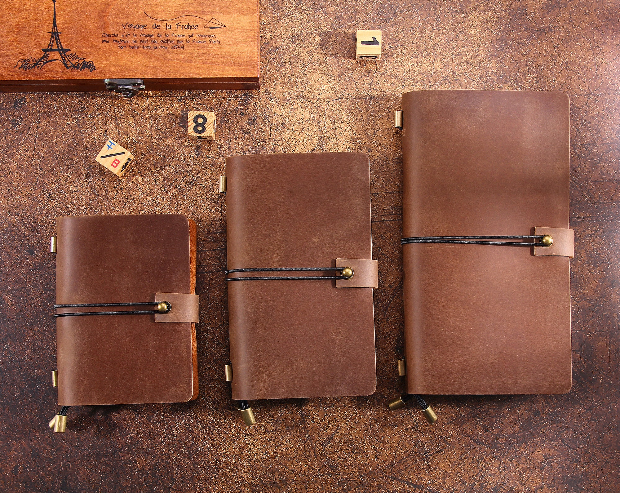 Custom Travel Journal, Travel Notebook, Personalized Leather Travel Journal Notebook, Leather Gift, Perfect Gift for Men or Women