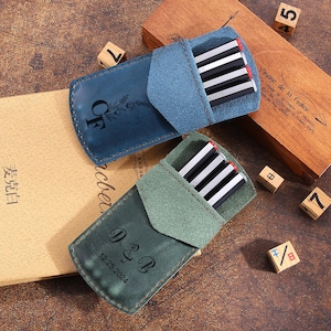 Personalized Pen Pocket, Leather Pocket Protector, Handmade Pen Holder, Pencil Holder, Shirt Pocket Protector, Gift for Him