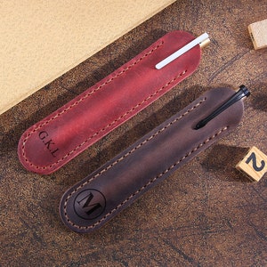 Personalized Leather Pen Case, Simple Pen Pencil Pouch Pen Holder, Minimalist Pen Case, Pen Case Leather, Pencil Case, Fountain Pen Case