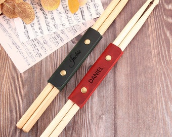Gepersonaliseerde draagbare drumstokhouder, aangepaste leren drumstick hoes, unieke cadeaus voor drummer, cadeau voor muzikant, cadeau vriendje