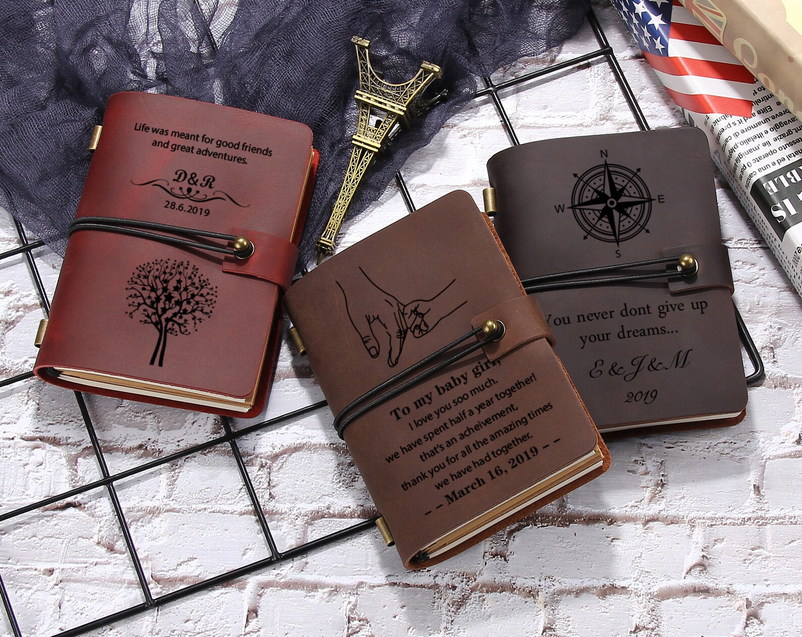 Custom Travel Journal Travel Notebook Personalized Leather Etsy