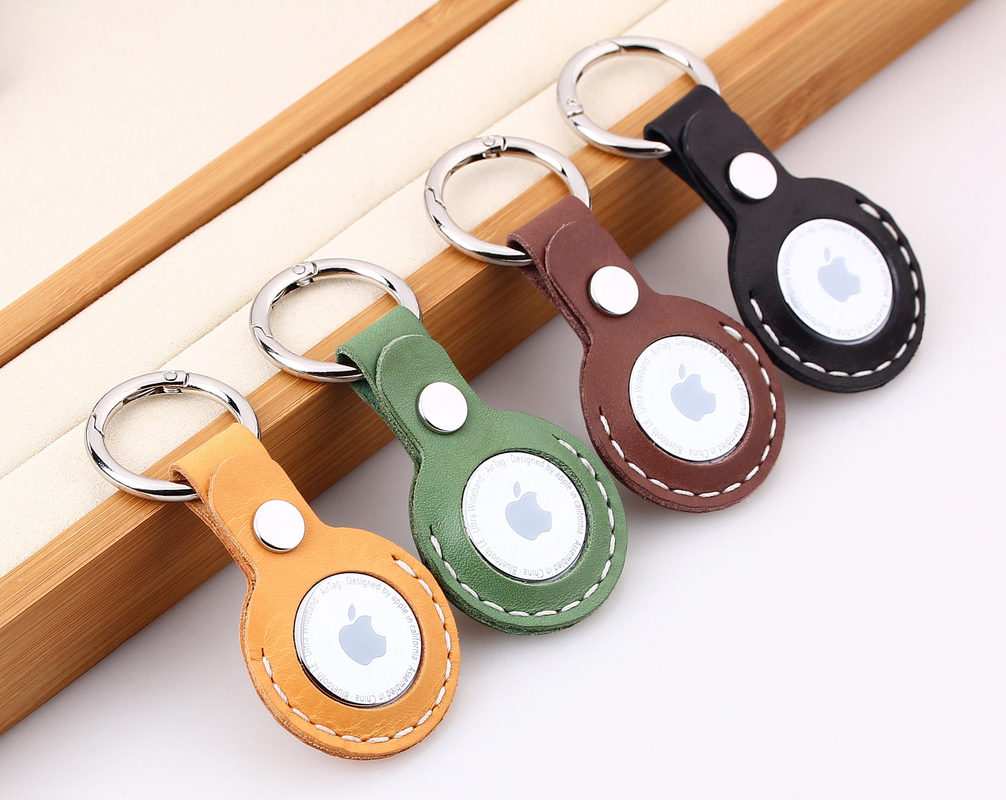 Apple Air Tag Premium Leather Holder Leather Airtags Etsy Australia