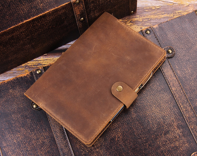 Personalized Leather Cover for Tops Steno Pad 6x9 Etsy