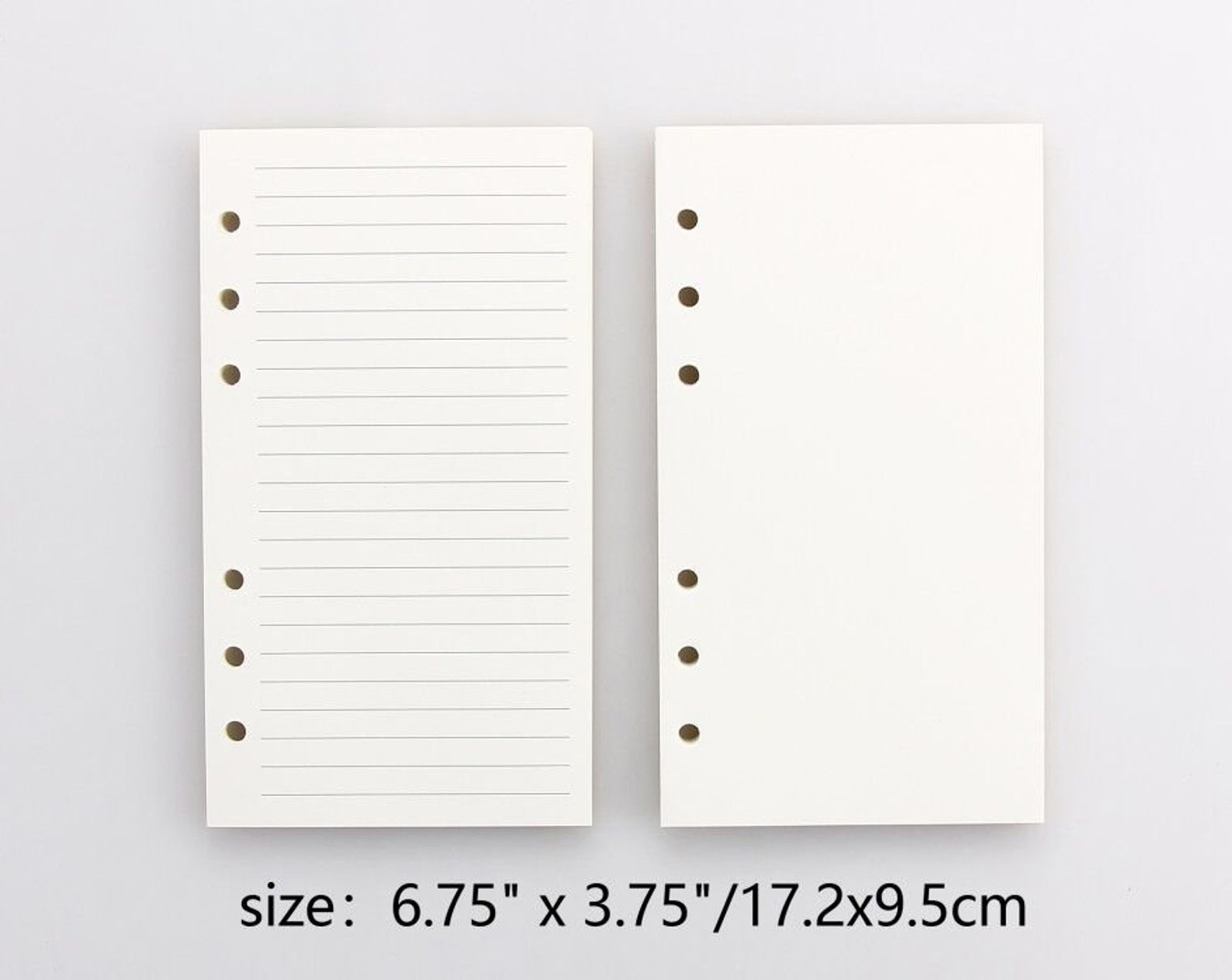 6 Holes Refill Paper for A6 Ring Binder Journal Notebook Etsy