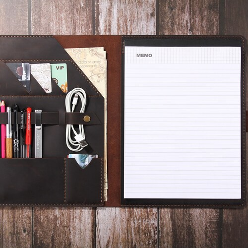 Leather Portfolio Personalized 5x8 Legal Writing Pad Etsy
