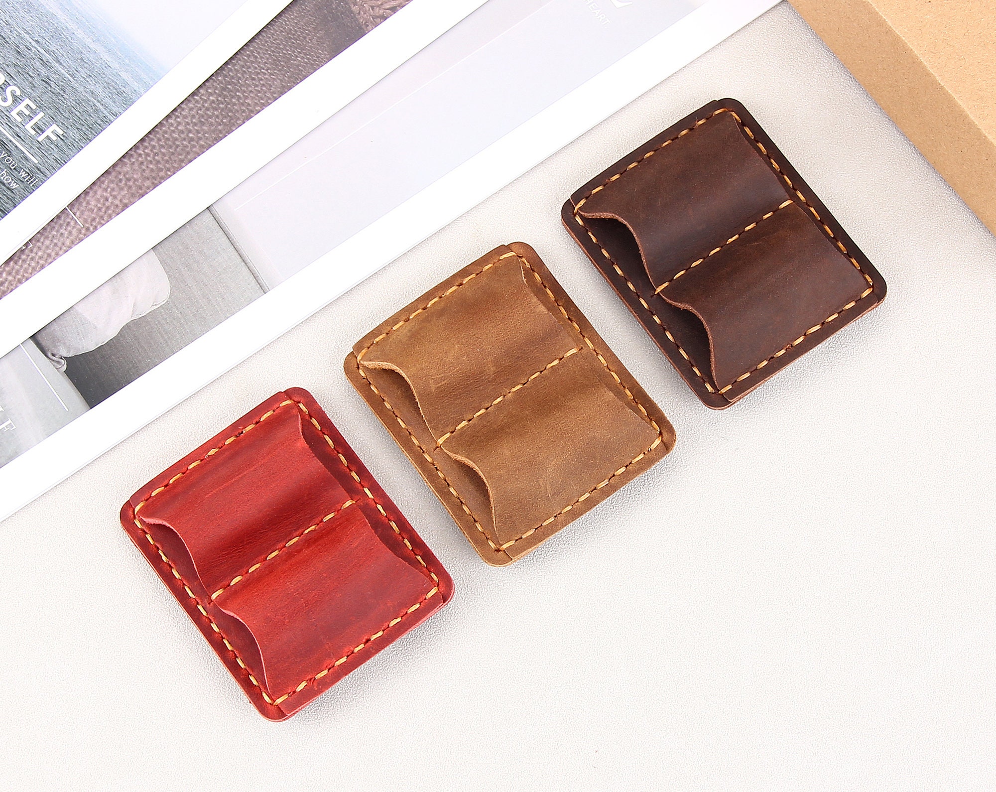 Leather pen pencil holder clip for notebook journal – DMleather