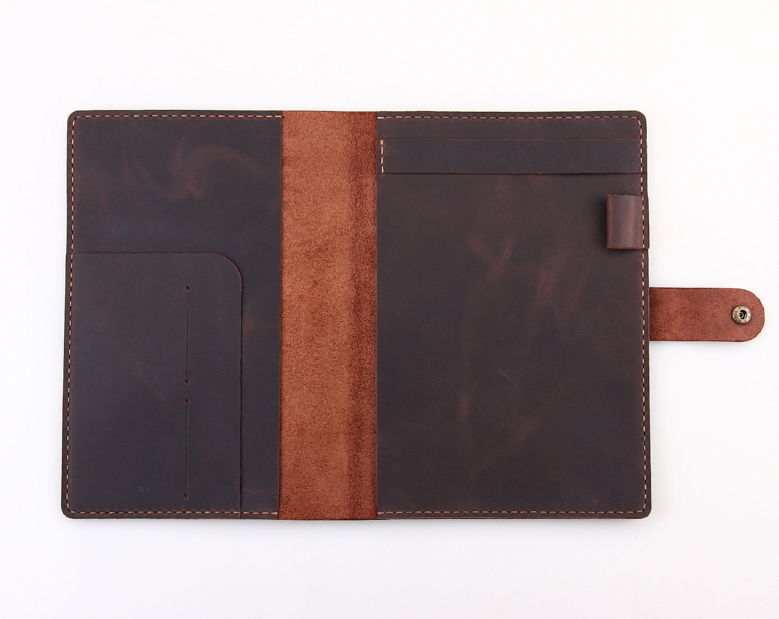 Personalized Leather Steno Pad 6x9 Cover Folio Etsy