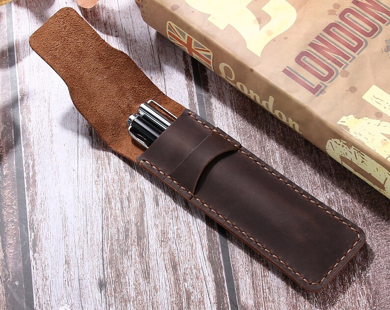 Personalised Men's Leather Pen Holder Gifts For Him Etsy