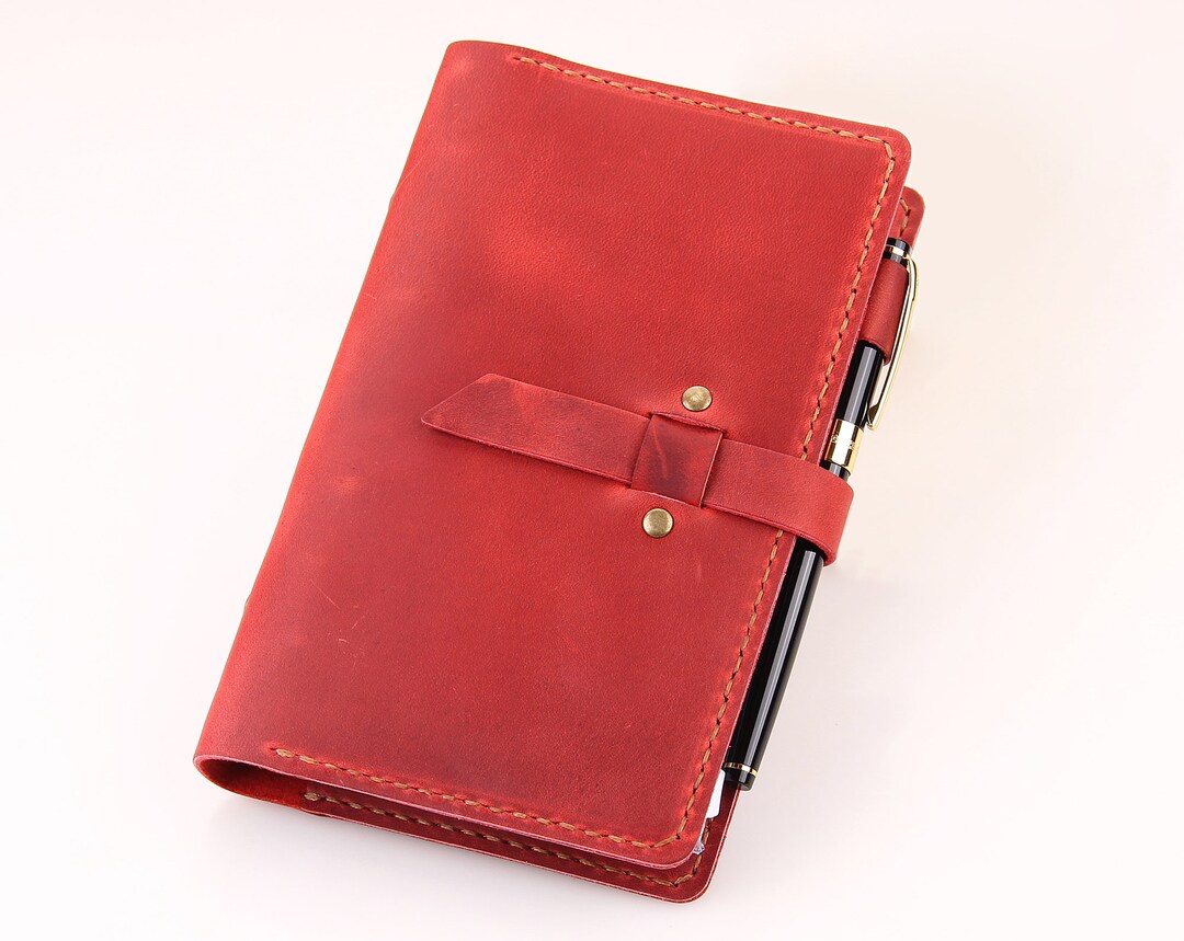 Handmade A6 Leather Budget Binder, Money Binder, Cash Envelop for