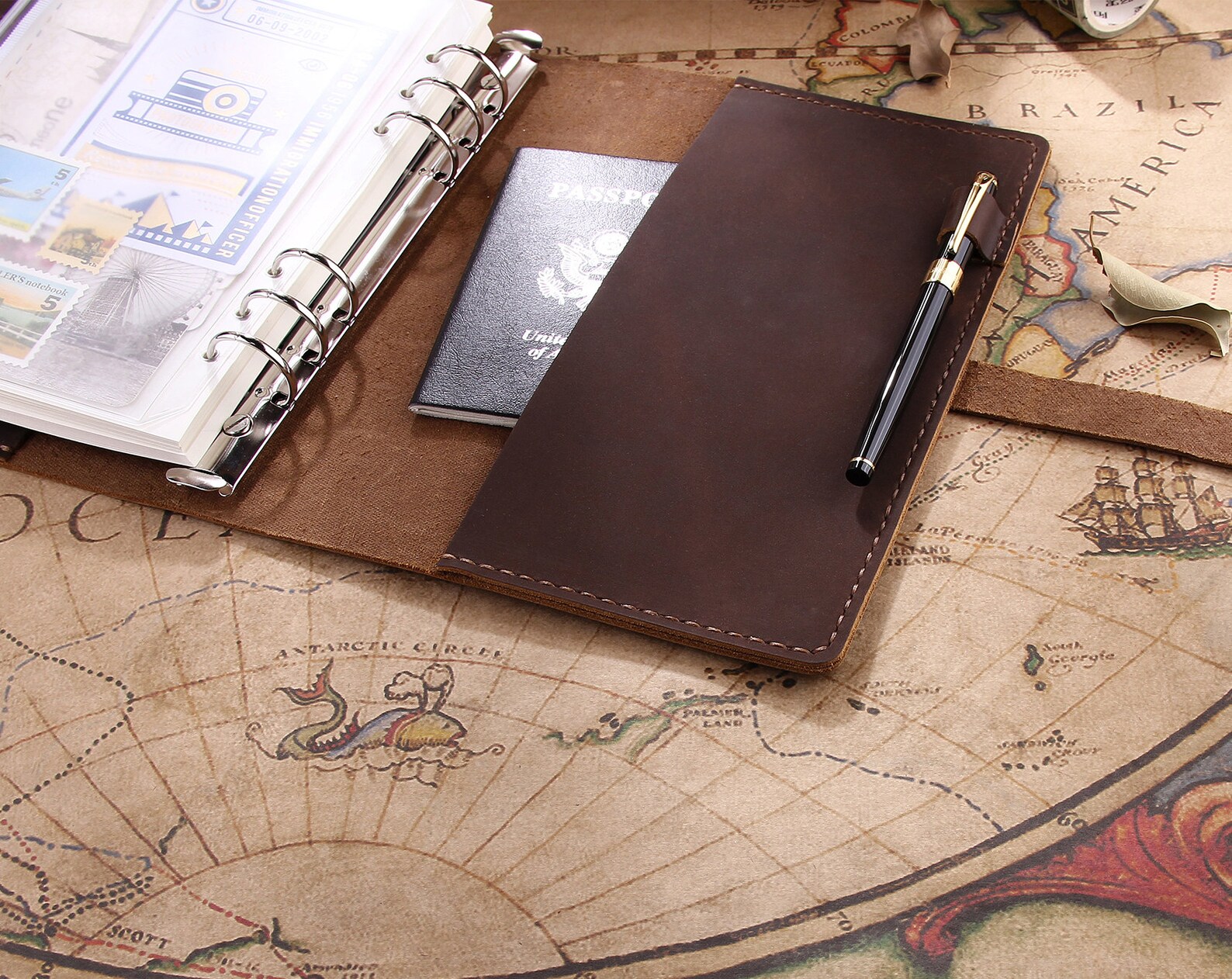Vintage A5 Size Leather Traveler Journal Notebook Refillable | Etsy