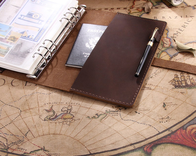 Vintage A5 Size Leather Traveler Journal Notebook Refillable Etsy