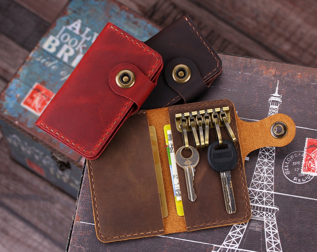 Peraonalized Key Holders, Leather Key Cover, Mens Leather Key Case