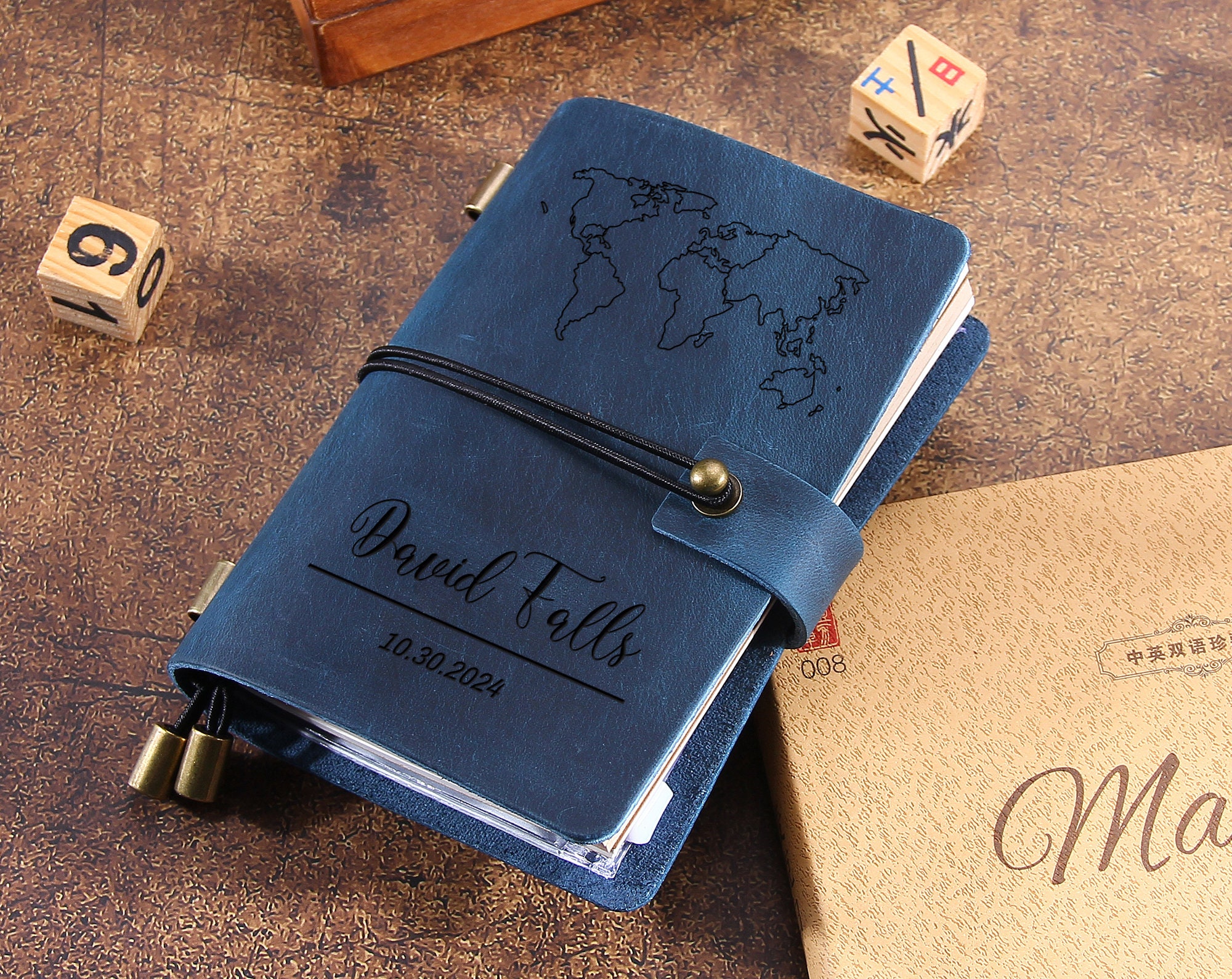 Personalized Leather Journal Notebook - Journal sketchbook - Refillable Leather Journal - Custom Journal-Valentine&#39;s Day Gift