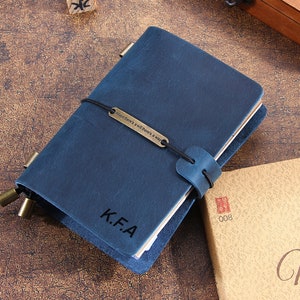 Persoanlized Refillable Leather Traveler&#39;s Notebook - Handcrafted Leather Journals | Standard Size | Passport Size - Vintag  Travel Journal