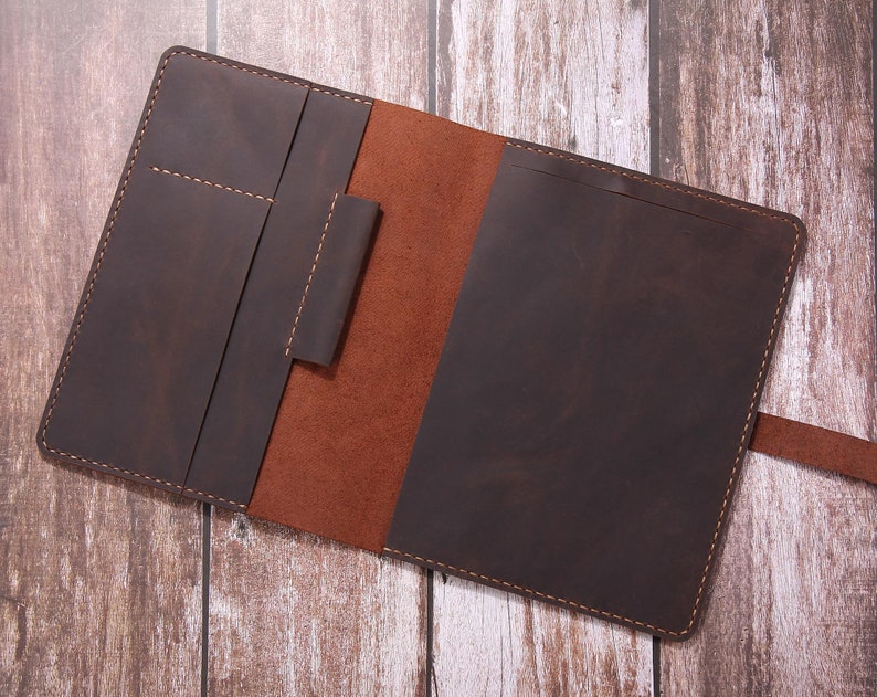 Personalized Leather Legal Padfolio, Monogrammed Leather Portfolio Cover, Graduation Gift, Personalized Business Gifts image 3