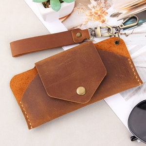 Custom Leather Glasses Case, Handmade Sunglasses Case, Eyeglasses Holder, Custom Glasses Pouch, Hard Glasses Case, Reading Glasses Case