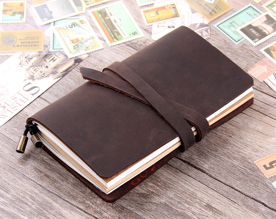 Personalized Vintage Journal Notebook Leather Travel Diary Etsy