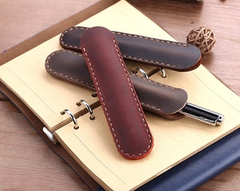 Personalized Pen Case, Simple Pen Pencil Pouch Pen Holder, Minimalist Pen Case, Pen Case Leather, Pencil Case, Fountain Pen Case, Pen Slip