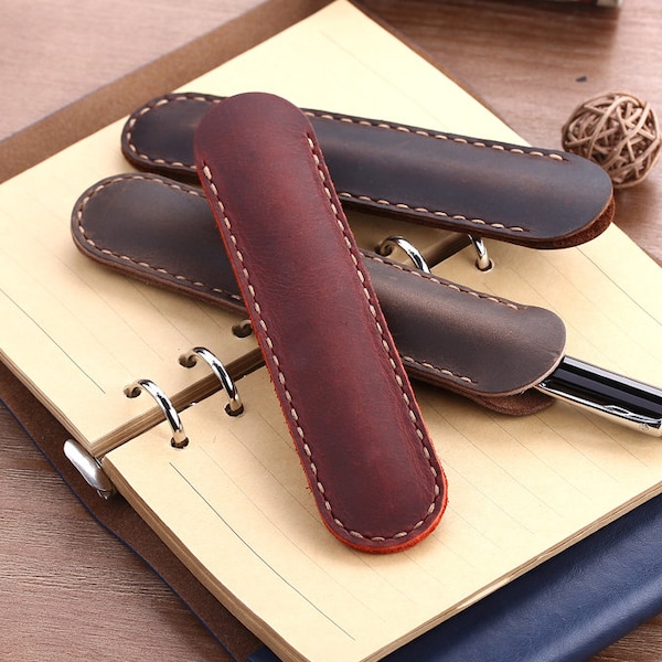 Personalized Pen Case, Simple Pen Pencil Pouch Pen Holder, Minimalist Pen Case, Pen Case Leather, Pencil Case, Fountain Pen Case, Pen Slip