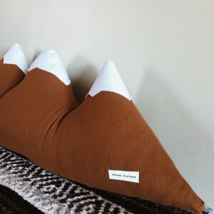 Three Sisters Mountain Pillow Made to Order Timber (tan/brown)