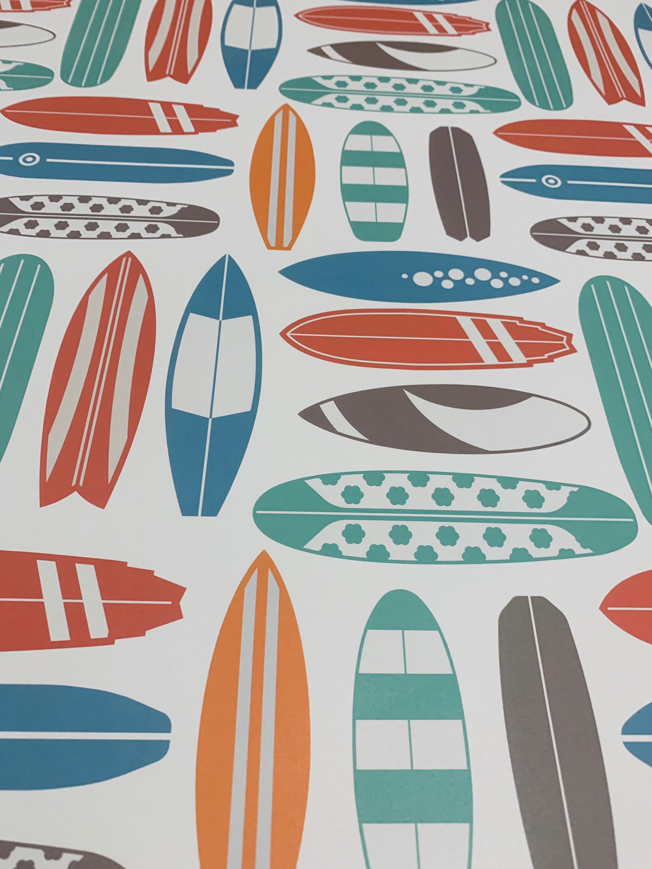 Surfboard Wrapping Paper Sheets Set of 3 Surfing Surfer | Etsy