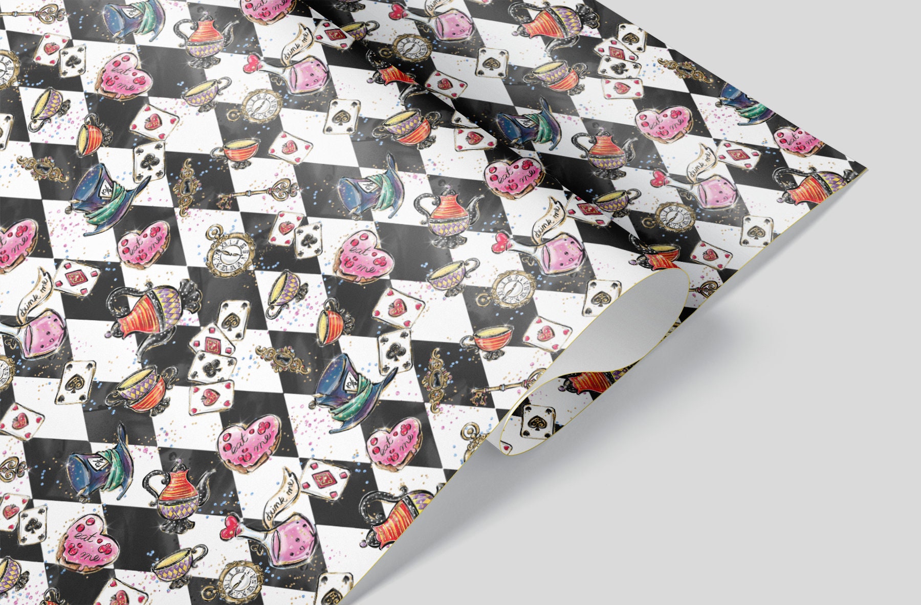 Alice in Wonderland Wrapping Paper Sheets sold by Pelican