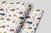 Construction Wrapping Paper Sheets - Set of 3 - Crane Excavator Dump Truck Front Loader Bulldozer Cement Truck John Deere Birthday Party 