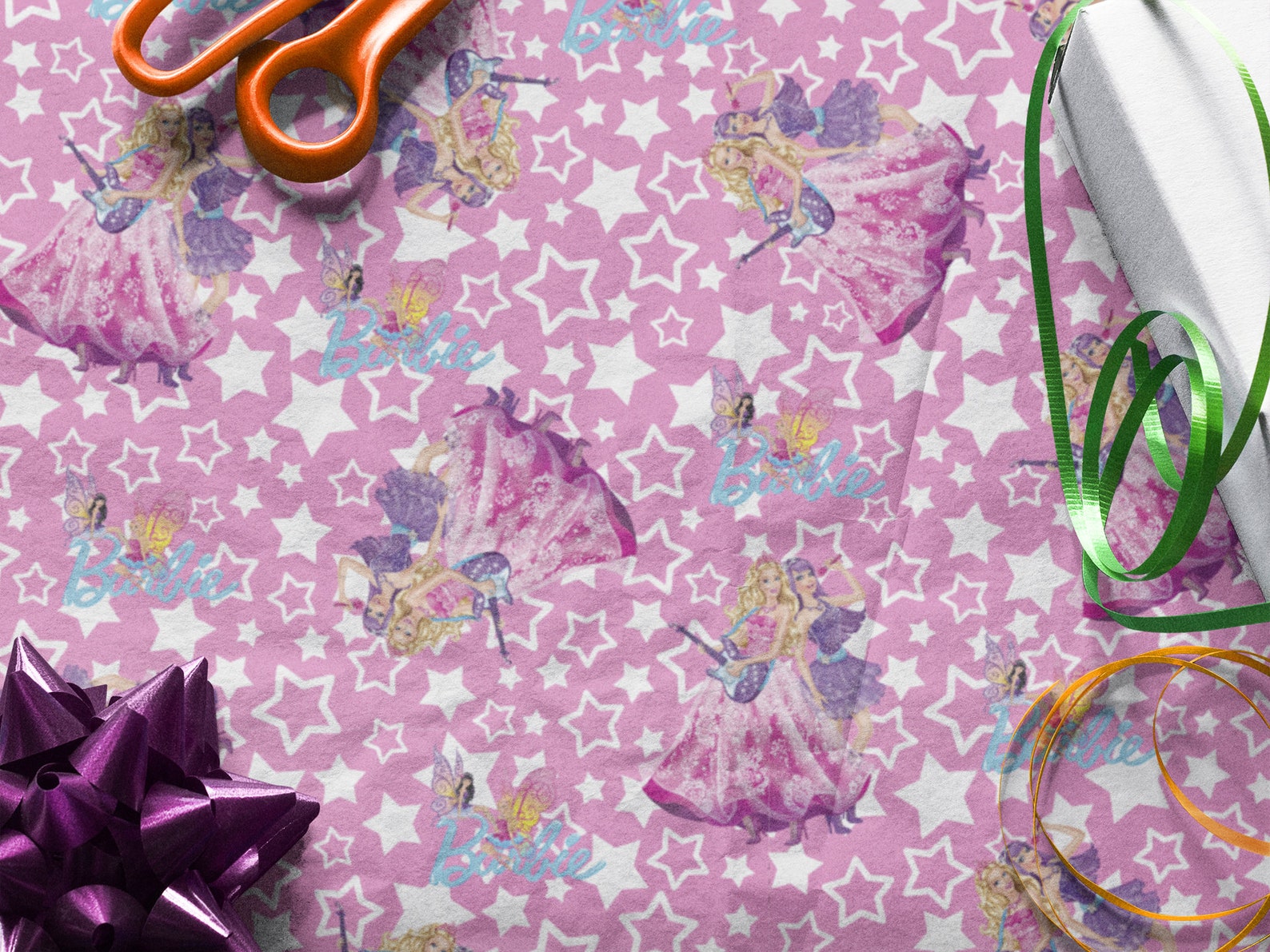 Barbie Wrapping Paper Sheets Set of 3 Barbie Party Decor Etsy