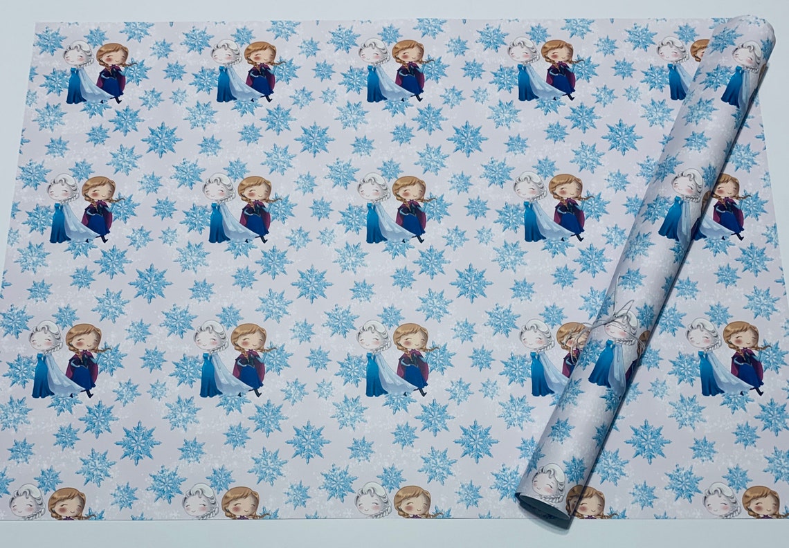 Frozen Wrapping Paper Sheets Set of 3 Disney Wrapping Etsy