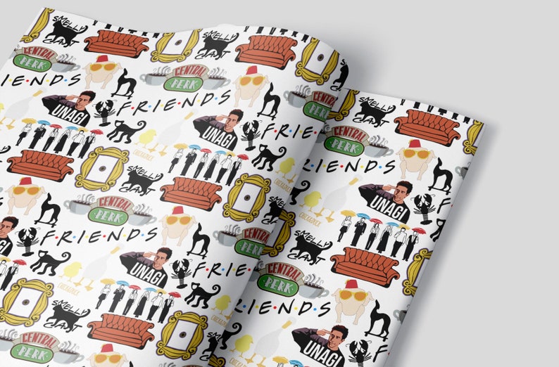 Friends Wrapping Paper Sheets Set of 3 TV Show Series Etsy