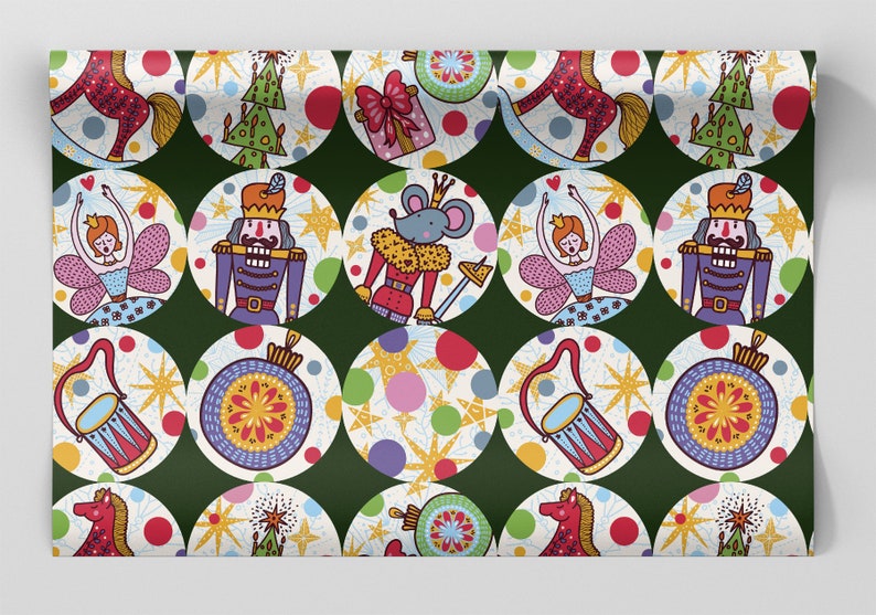 Christmas Nutcracker Wrapping Paper Sheets Set of 3 Etsy