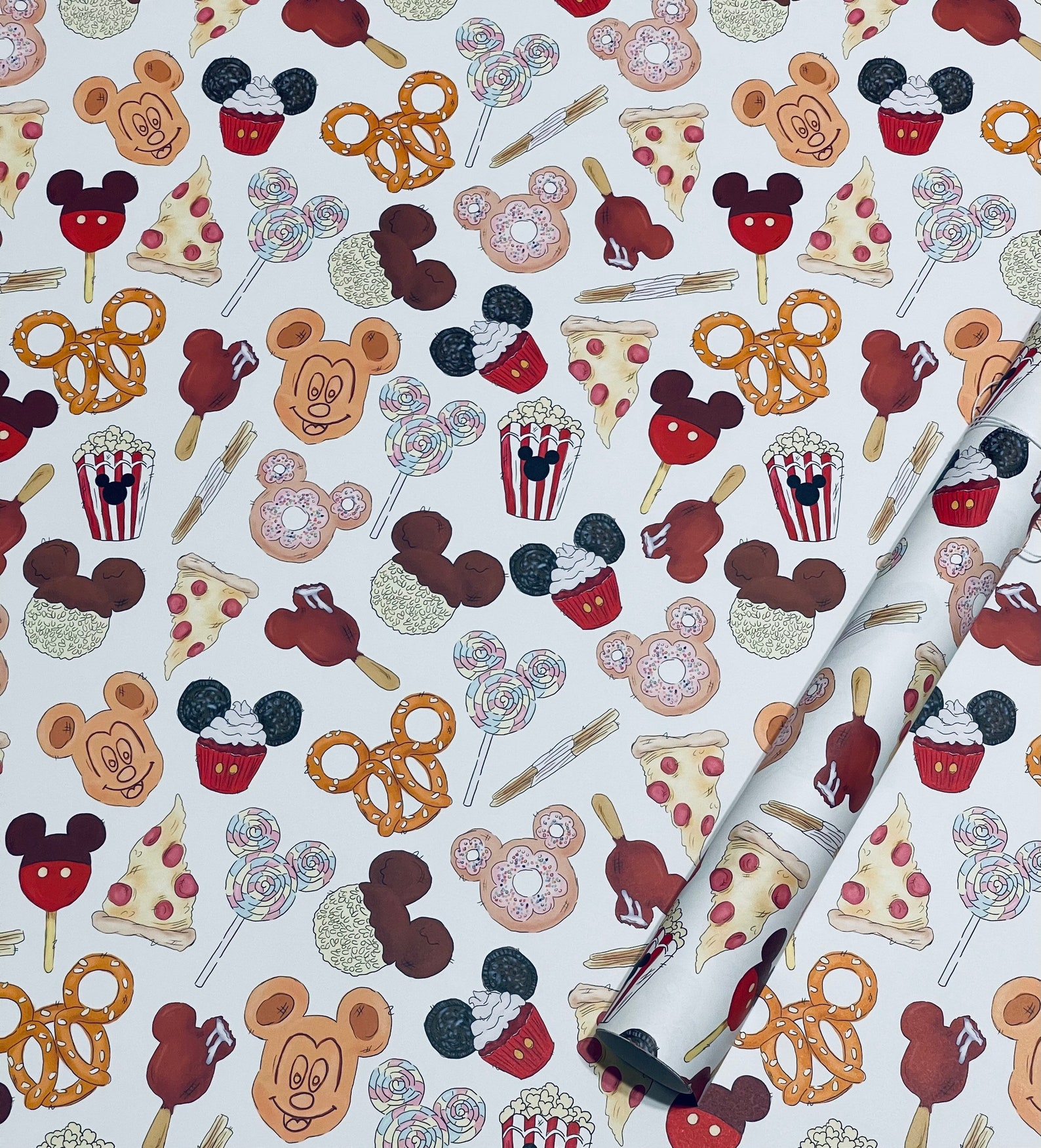 Disney Treats Wrapping Paper Sheets Set of 3 Disney Food Etsy