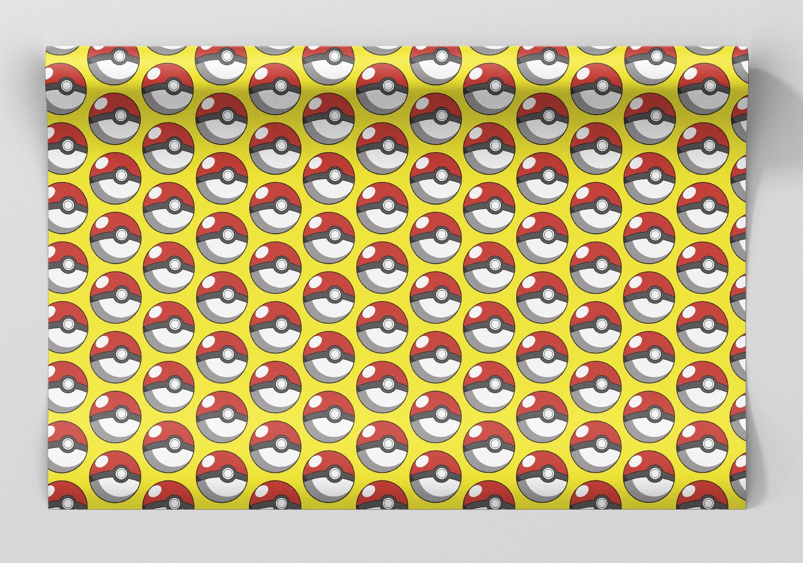 Pokémon Poke Ball Pokeball Wrapping Paper Sheets Set of 3 Etsy
