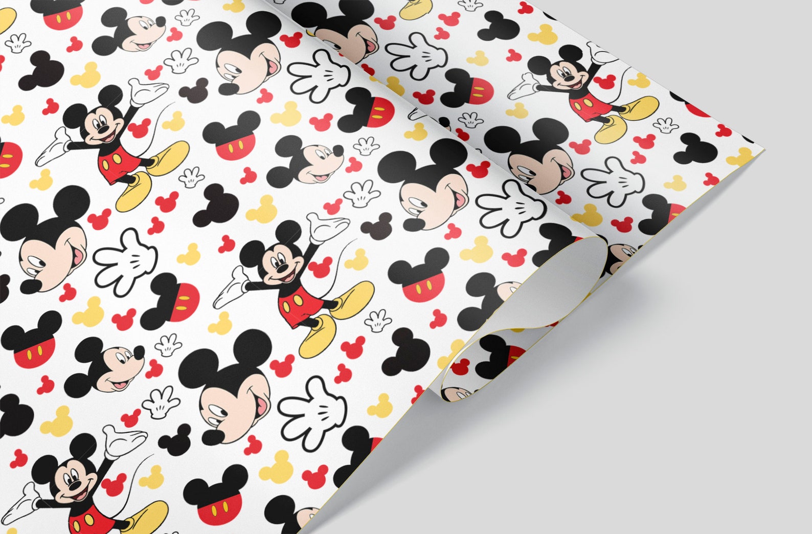 Mickey Mouse Wrapping Paper Sheets Set of 3 Sheets Disney Etsy