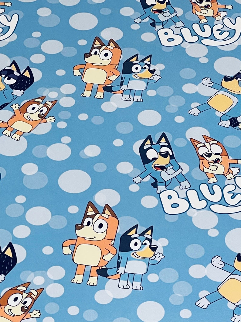 Bluey Wrapping Paper Sheets Set of 3 Sheets Birthday Party Etsy