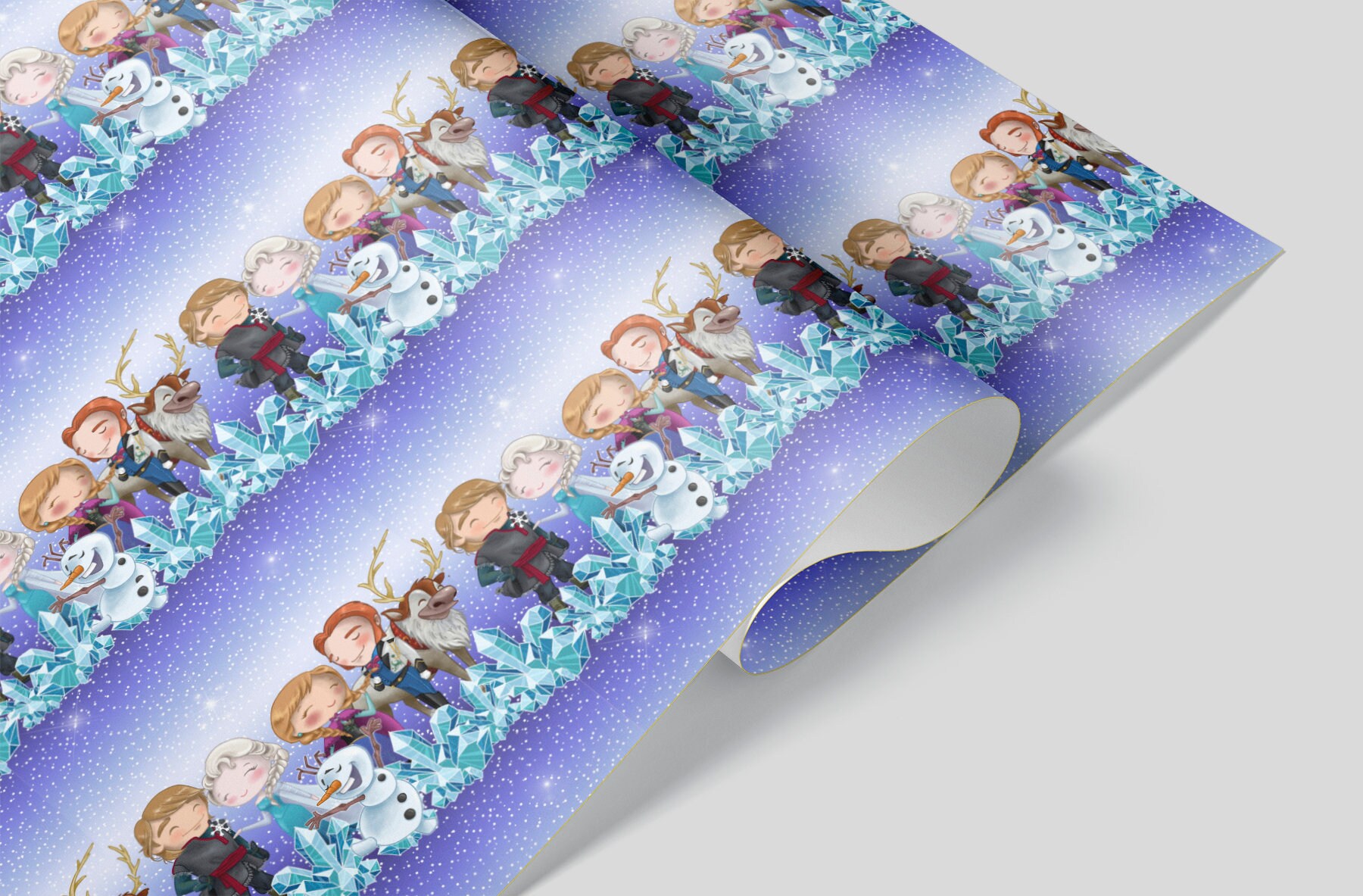 Frozen Wrapping Paper Sheets Set of 3 Disney Wrapping Etsy