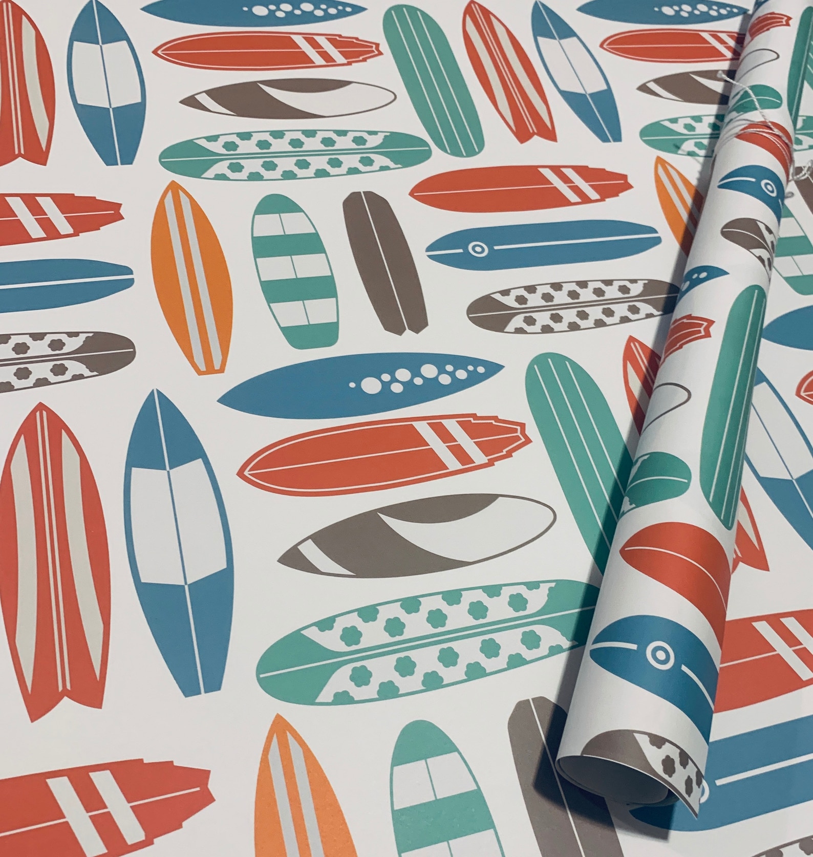 Surfboard Wrapping Paper Sheets Set of 3 Surfing Surfer Etsy