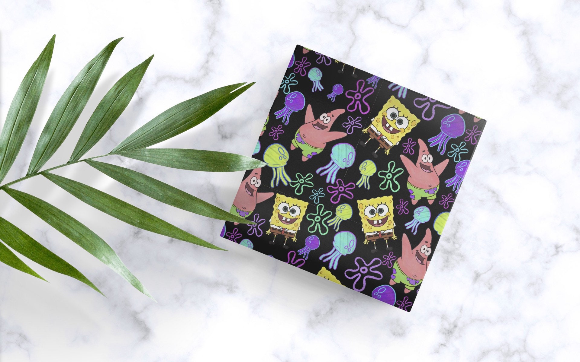 Spongebob Squarepants Wrapping Paper Sheets Set of 3 Etsy