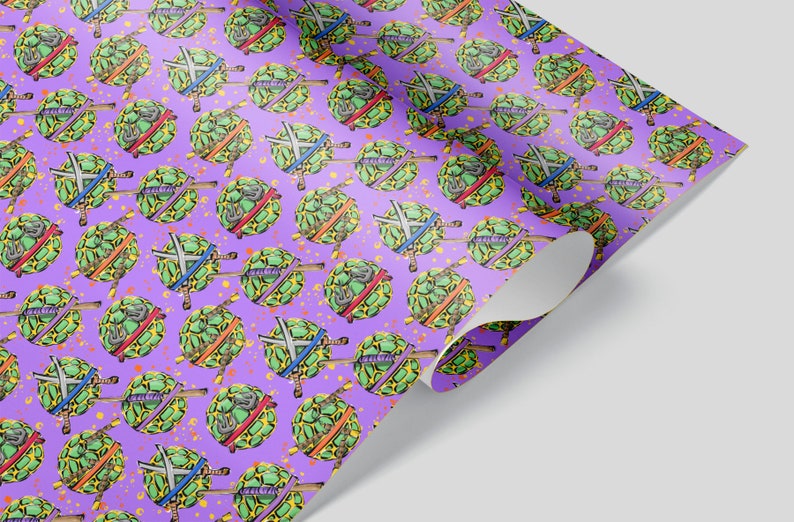 Teenage Mutant Ninja Turtles Wrapping Paper Sheets Set of 3 Etsy