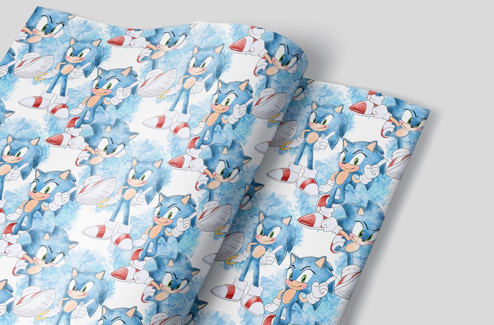 Sonic the Hedgehog Wrapping Paper Sheets Set of 3 Sheet Etsy Israel