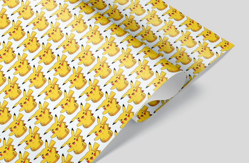 Pokémon Pikachu Wrapping Paper Sheets Set of 3 Sheets Etsy