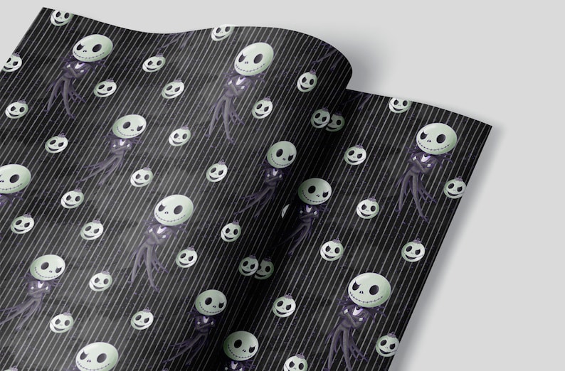 Nightmare Before Christmas Wrapping Paper Sheets set of 3 Etsy