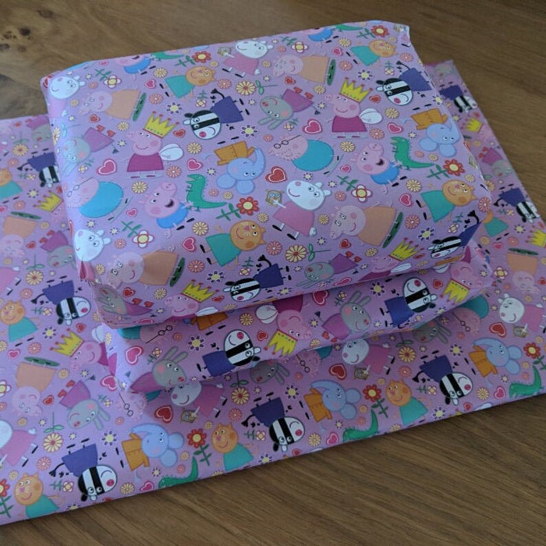 Peppa Pig Wrapping Paper Sheets Set of 3 Sheets Peppa Pig Etsy